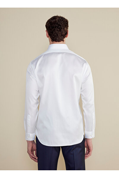 BROOKS BROTHERS Slim Fit Klasik Yaka Beyaz Erkek Gömlek BBSS24MSH029