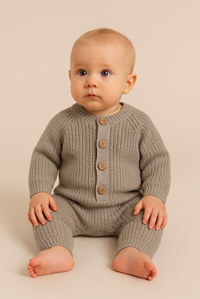 Minora Şık Unisex Triko Selanik Tulum Bej