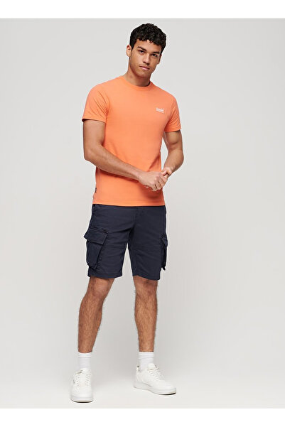 SUPERDRY Bisiklet Yaka Düz Turuncu Erkek T-Shirt M1011245AYUG_ESSENTIAL LOGO EMB TEE