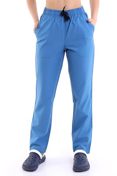 Bilenn Tekstil Pantaloni unisex din alpaca - talie elastică, 36 Saü Blue