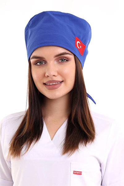 Bilenn Tekstil 111 ساكس غطاء محرك السيارة الأزرق العلم المطرز