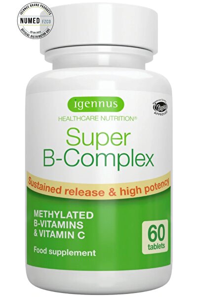Igennus Healthcare Nutrition Super B-Complex, Vitamin B Complex with Vitamin C & Methylfolate