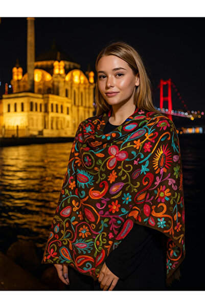 fiore fashion șal cu flori șal din lână fiartă de cașmir șal tricotat eșarfă ...