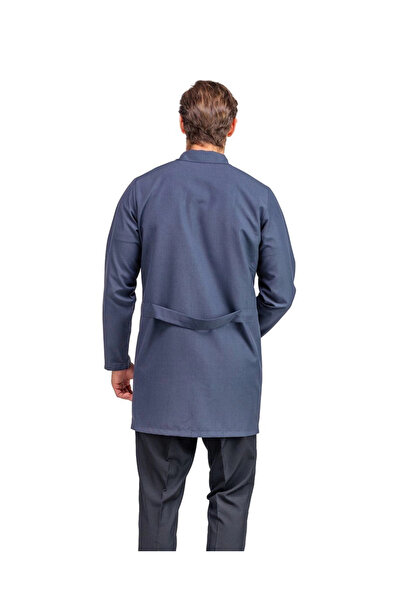 Bilenn Tekstil Doctor Teacher Men's Apron Intermediate Size Jacket Collar - 51 Smoked