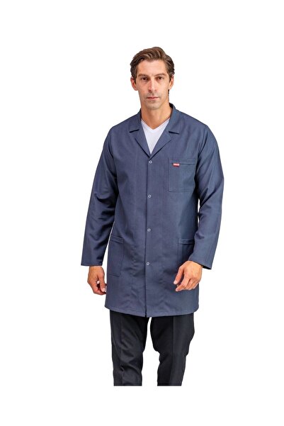 Bilenn Tekstil Doctor Teacher Men's Apron Intermediate Size Jacket Collar - 51 Smoked