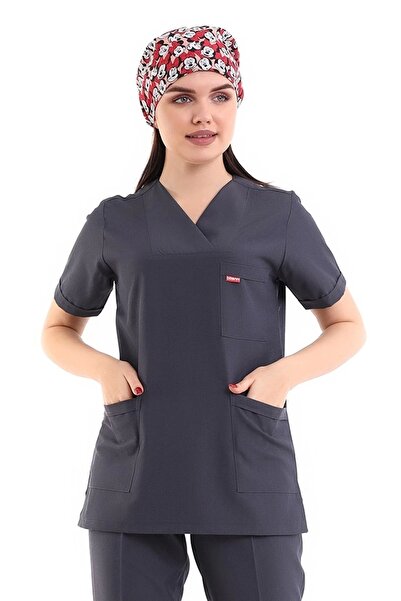 Bilenn Tekstil بلوزة نسائية بياقة مغلفة بياقة واحدة - 51 مدخن