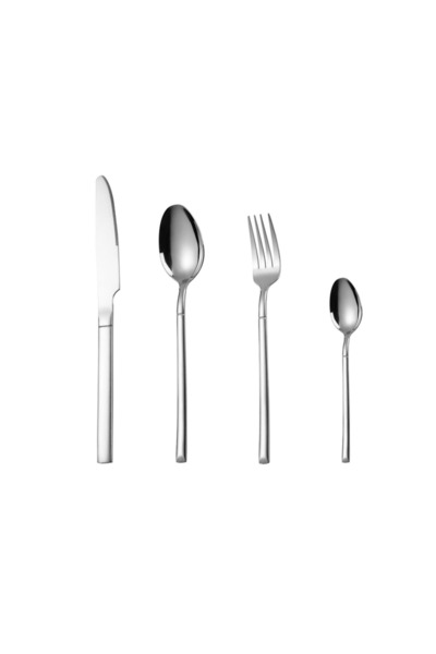 Trendy's Set 24 tacamuri din inox, 6 persoane, TRENDY'S, crom