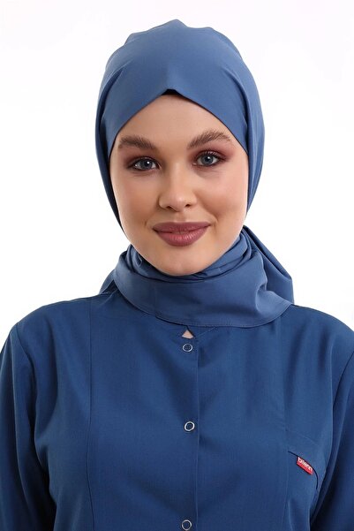 Bilenn Tekstil Μπόνε με δέσιμο στο λαιμό - 119 Μπλε Πετρόλ