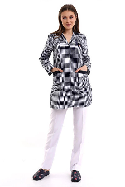 Bilenn Tekstil Doctor Teacher Women's Apron Intermediate Size Jacket Collar -...
