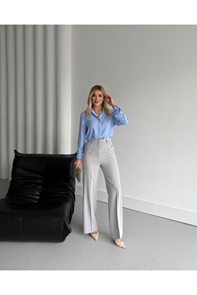 VUNTAL Çift Düğmeli Şık Pantolon