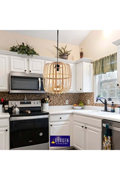 AILEEN Bohem Bambu Avize – Doğal El İşçiliği Dekoratif Tavan Lambası E27 Duy, Ayarlanabilir Kablo