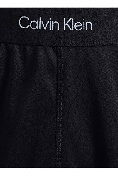 Calvin Klein 00GMS4P632BAE-WO - Pletené kalhoty Pánské černé elastické tepláky s normálním střihem v pase
