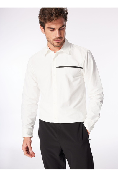 Fabrika Beyaz Erkek Basic Su İtici Gömlek F4SM-GML 0749