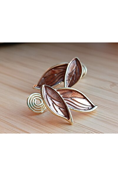 QERMA Sıkıştırmalı Küpe Kore Tarzı Vintage Küpe Yaprak Küpe Deliksiz Küpe Ear Cuff Küpe