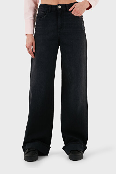 Emporio Armani Cotton Relaxed Fit Wide Leg Vintage Look Jeans Denim Pants Ew000737 Af