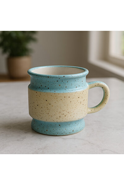 senemin atölyesi El Yapımı Desenli Seramik Bardak – Kahve & Çay Kupası