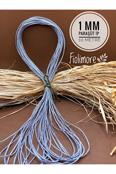 Fiolimore Paraşüt Ipi Gri Renk 1.kalite 10 Metre Takı Bileklik Anahtarlık Kol...