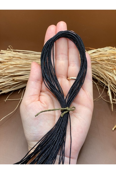 Fiolimore Paraşüt Ipi Siyah Renk 1.kalite 10 Metre Takı Bileklik Anahtarlık Kolye Ipi