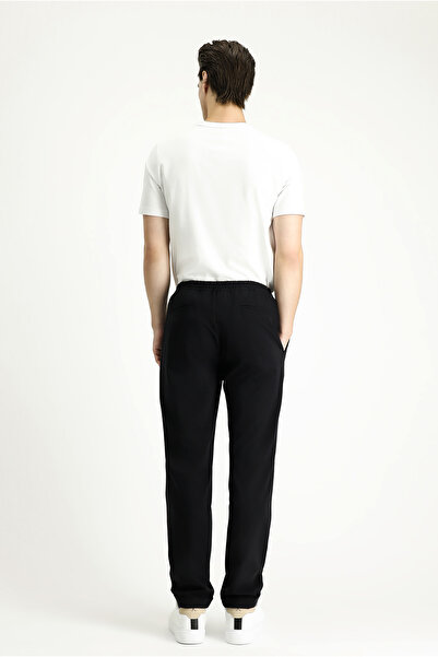 Kiğılı Techno-Line Slim Fit Dar Kesim Beli Lastikli İpli Likralı Klasik Kumaş Pantolon