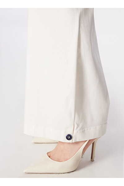 Fabrika Kırık Beyaz Kadın Bol Kesim Pantolon F4SL-PNT0229