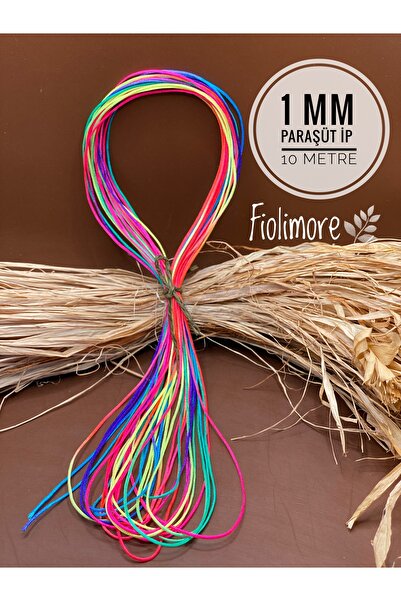 Fiolimore Paraşüt Ipi Çok Renkli 1.kalite 10 Metre Takı Bileklik Anahtarlık K...
