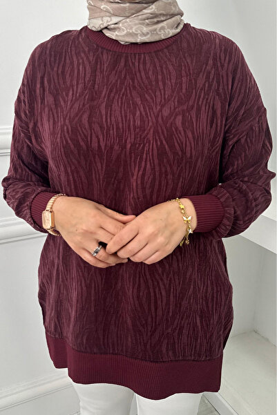 Linvey Zebra Desen Ribanalı İpek Cupra Tunik