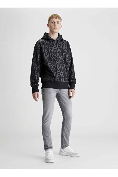 Calvin Klein Jeans Kapüşon Yaka Siyah Erkek Sweatshırt J30J3246340GL
