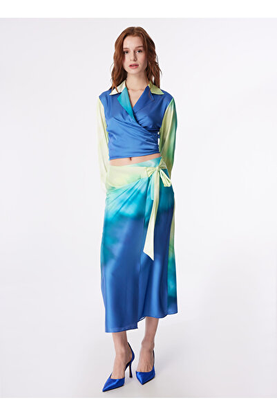 Fabrika Çok Renkli Kadın Lastikli Basic Etek F4SL-ETK0834