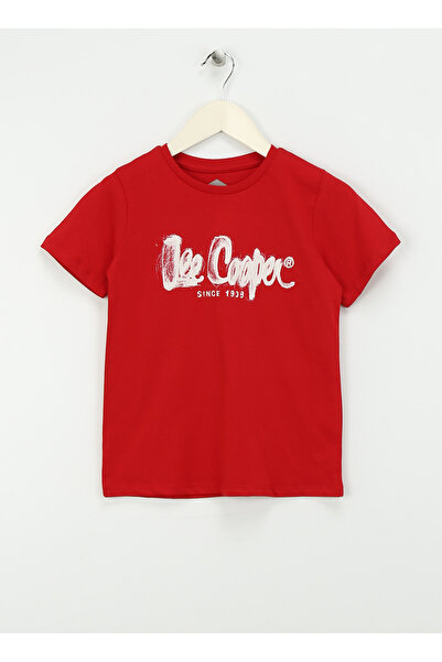 Lee Cooper Printed Red Boy's T-Shirt 242 Lcb 242002 Drawinglogo Red