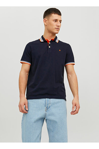 Jack & Jones Lacivert Erkek Polo T-Shirt JJEPAULOS POLO SS NOOS