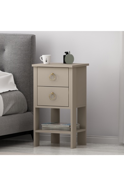 Betroya Cevheri 2 Çekmeceli Komodin - Kumtaşı