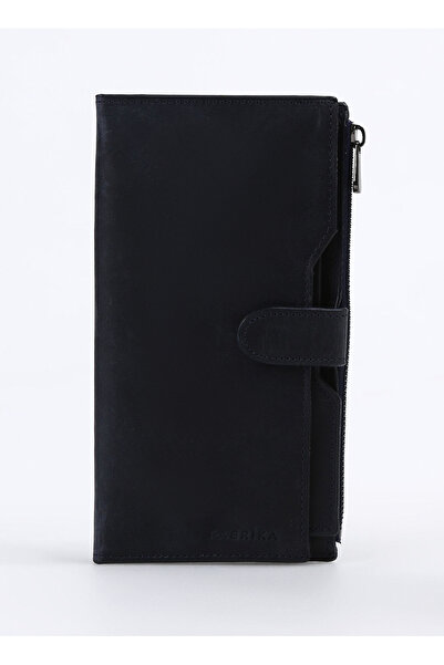 Fabrika Lacivert Kadın 10x19x2 cm Deri Cüzdan Frk 501 Crayz