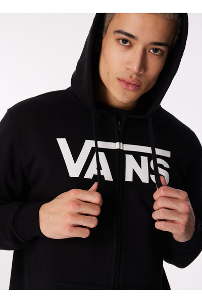 Vans Siyah Erkek Yuvarlak Yaka Sweatshirt VN0A7Y43BLK1 CLASSIC ZIP-B