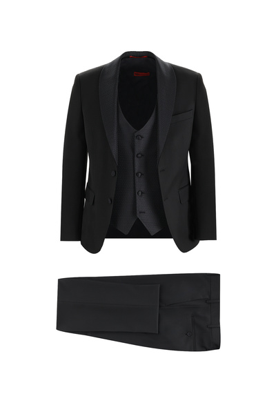 Kiğılı Tuxedo & Groom Suit - Slim Fit Slim Fit with Shawl Collar Vest