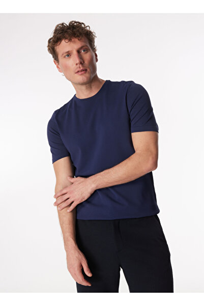 Fabrika Lacivert Erkek Bisiklet Yaka Basic Kazak F4SM-KZK 0775