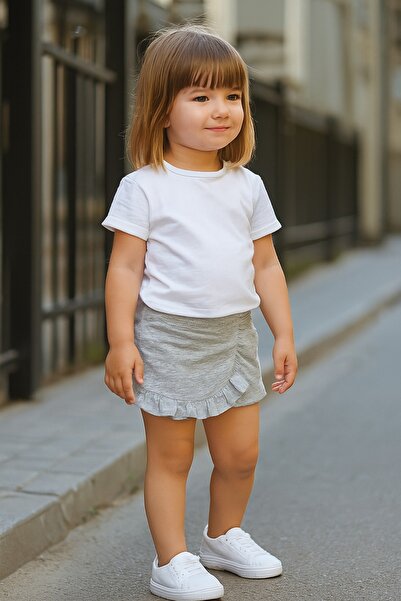 Markasız ucuz Girl's Ruffled Skirt