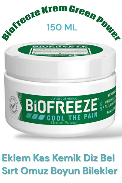 ULFİSU COSMETİCO Biofreeze Krem 150 ml - Biofreeze Cool The Pain Cream 150 ml Green Power