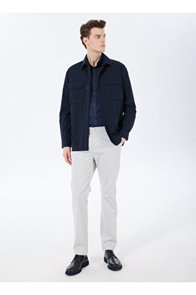 Fabrika Gri Erkek Basic Chino Pantolon F4SM-PNT-658