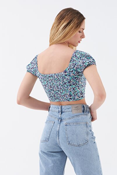 Loft Bluză Crop de damă - mâneci