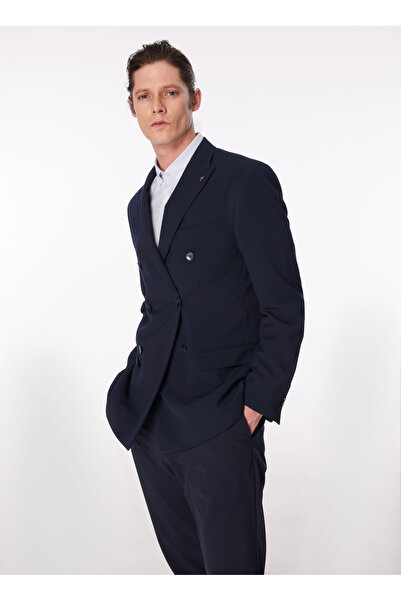 Fabrika Basic Lacivert Erkek Düz Ceket F4SM-CKT 0300