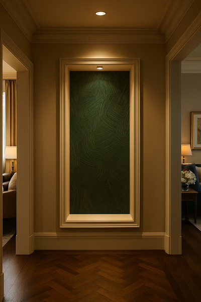 Arkhearts Verdo Seti – Orman Yeşili Dokulu Kendinden Yapışkanlı Duvar Kağıdı- 2li'Mini Dekor Seti