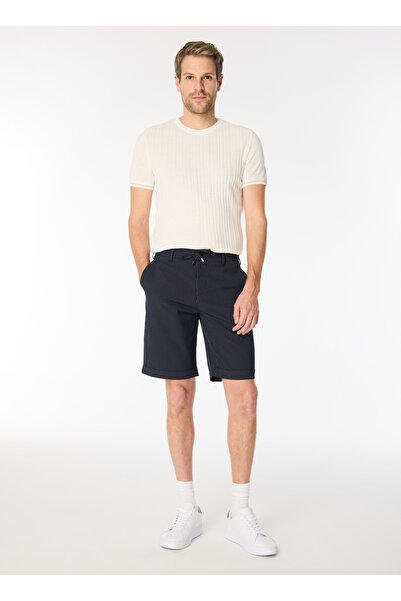 Fabrika Lacivert Erkek Basic Çizgili Bermuda Şort F4SM-SHT 0331