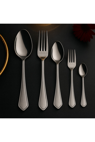 Rollers Petra Modern 12-Person 60-Piece Cutlery Set