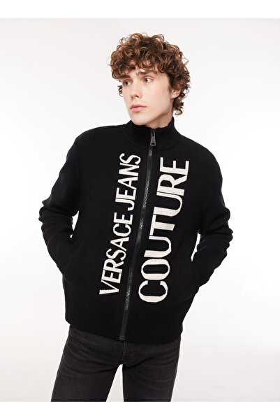 VERSACE JEANS COUTURE Siyah - Beyaz Erkek Hırka 75GAFM12CM11AA0E