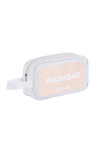 NorthAK Şeffaf Seyahat Makyaj Çantası - Kozmetik ve Makyaj Çantası Büyük Boy Washbag Siyah