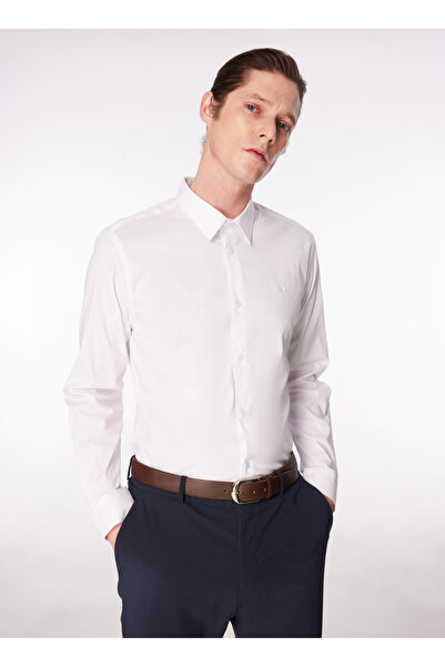 Fabrika Beyaz Erkek Slim Fit Gömlek F4SM-GML 1003