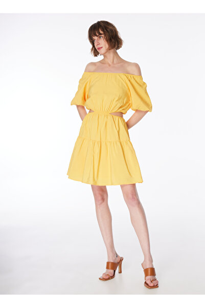 Fabrika Sarı Kadın Straplez Elbise F4SL-ELB0832