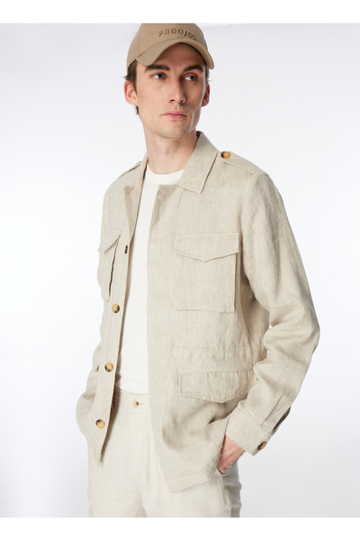 Fabrika Bej Erkek Basic Mont F4SM-MNT 0375