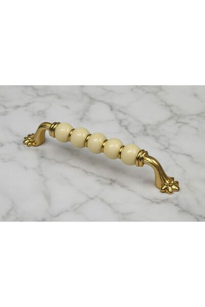 YAREN METAL MOBİLYA AKSESUARLARI Gold krem boncuk 128mm