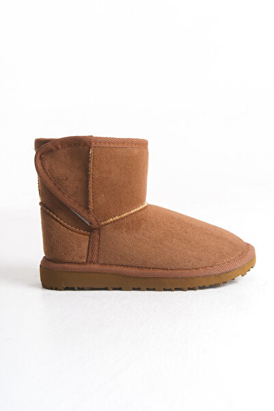 Moda Lime İçi Kürklü Süet Günlük Kullanıma Uygun Uzun Kalın Taban Rahat Giyim Cırtlı Esnek Çocuk Bot